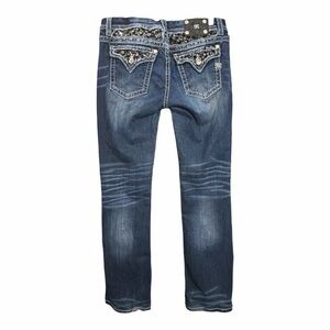 Miss Me Easy Boot Dark Wash Jeans Style NO:JE6215E4X Sequin Pickets Y2K Size 31